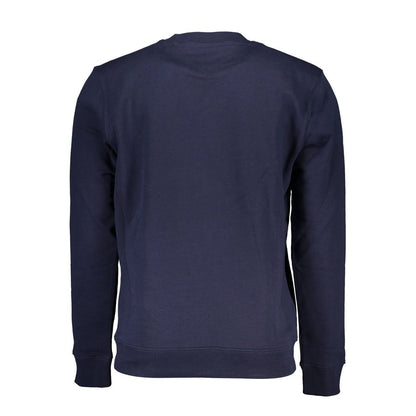 Blue Cotton Men Sweater