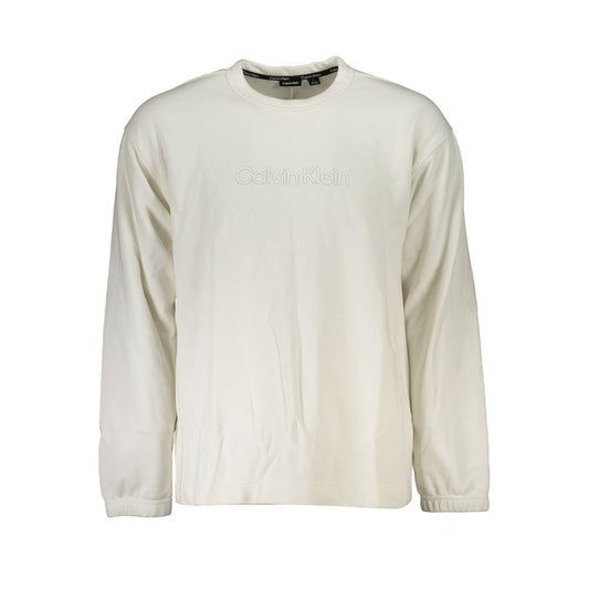 Elegante jersey de cuello redondo con logotipo cepillado