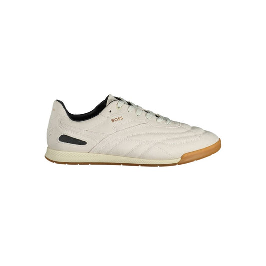 Sneaker de piel gris para hombre
