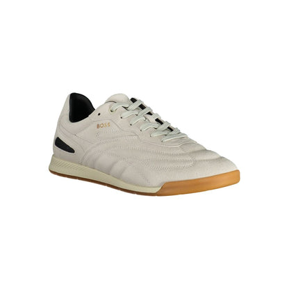 Sneaker de piel gris para hombre