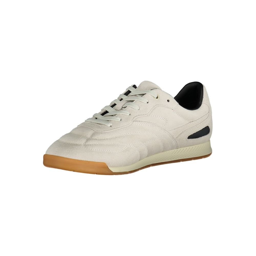 Sneaker de piel gris para hombre