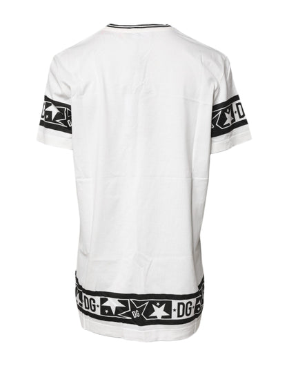 White #DGMillennials Cotton Crewneck T-shirt