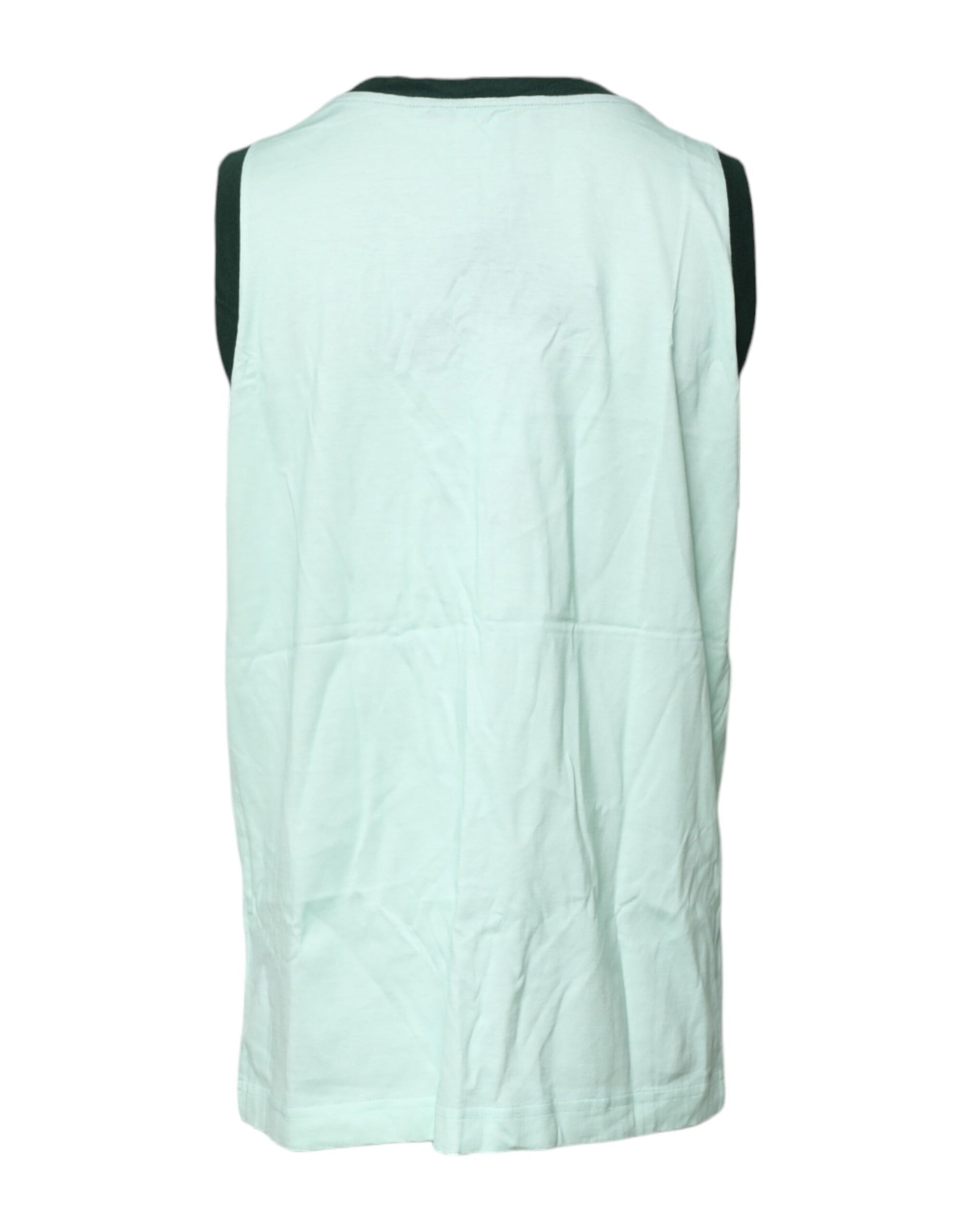 Light Green Graphic Print Sleeveless Tank T-shirt