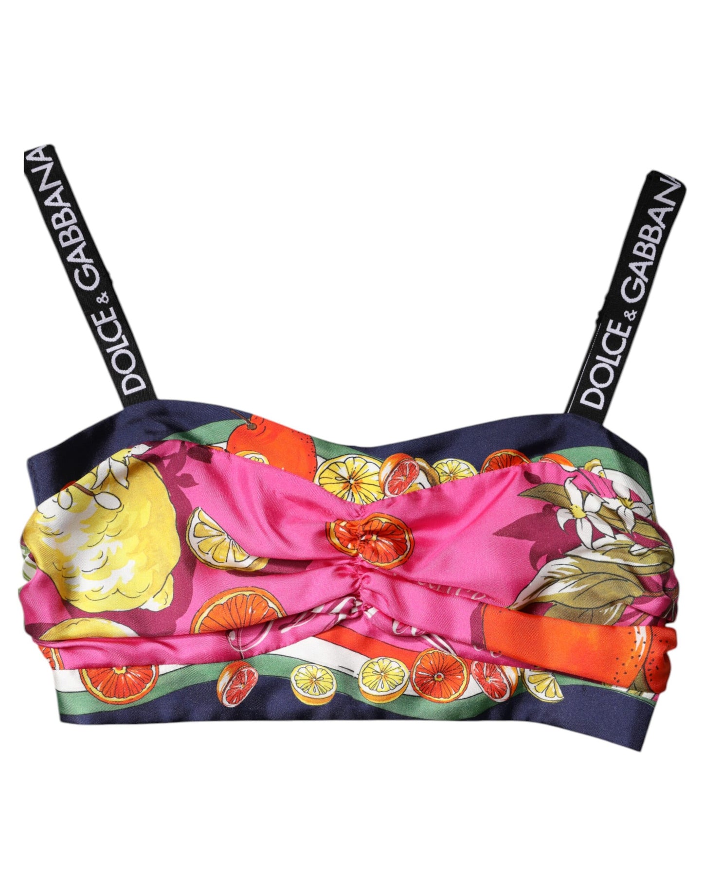 Multicolor Floral Sleeveless Bustier Cropped Top