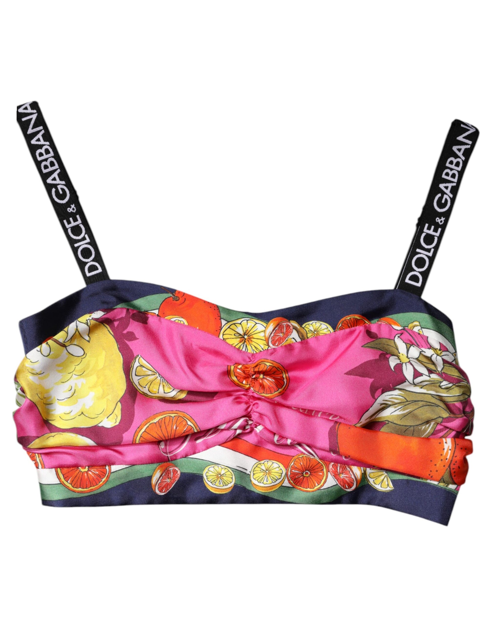 Multicolor Floral Sleeveless Bustier Cropped Top