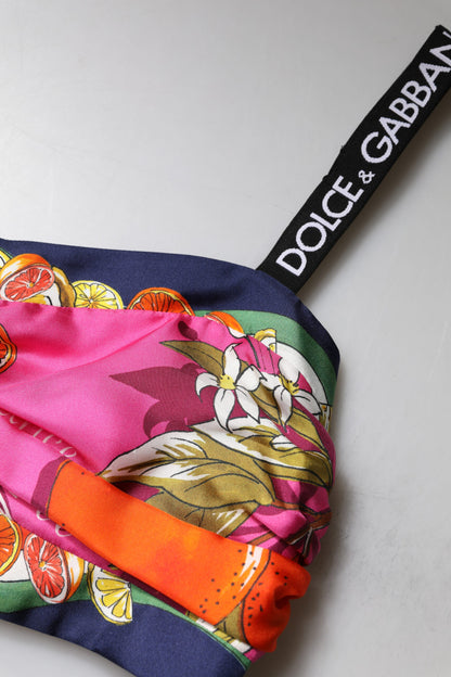 Multicolor Floral Sleeveless Bustier Cropped Top