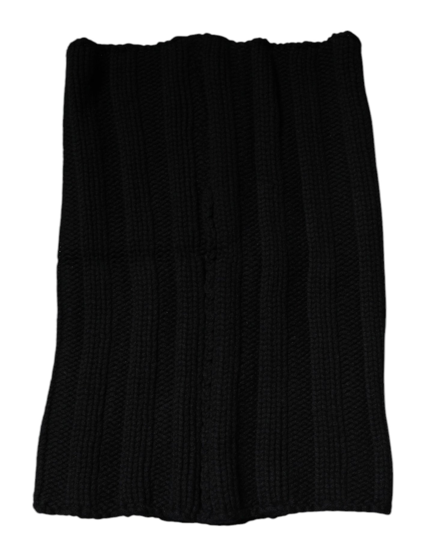 Black Cashmere Knitted Neck Warmer Foulard Scarf