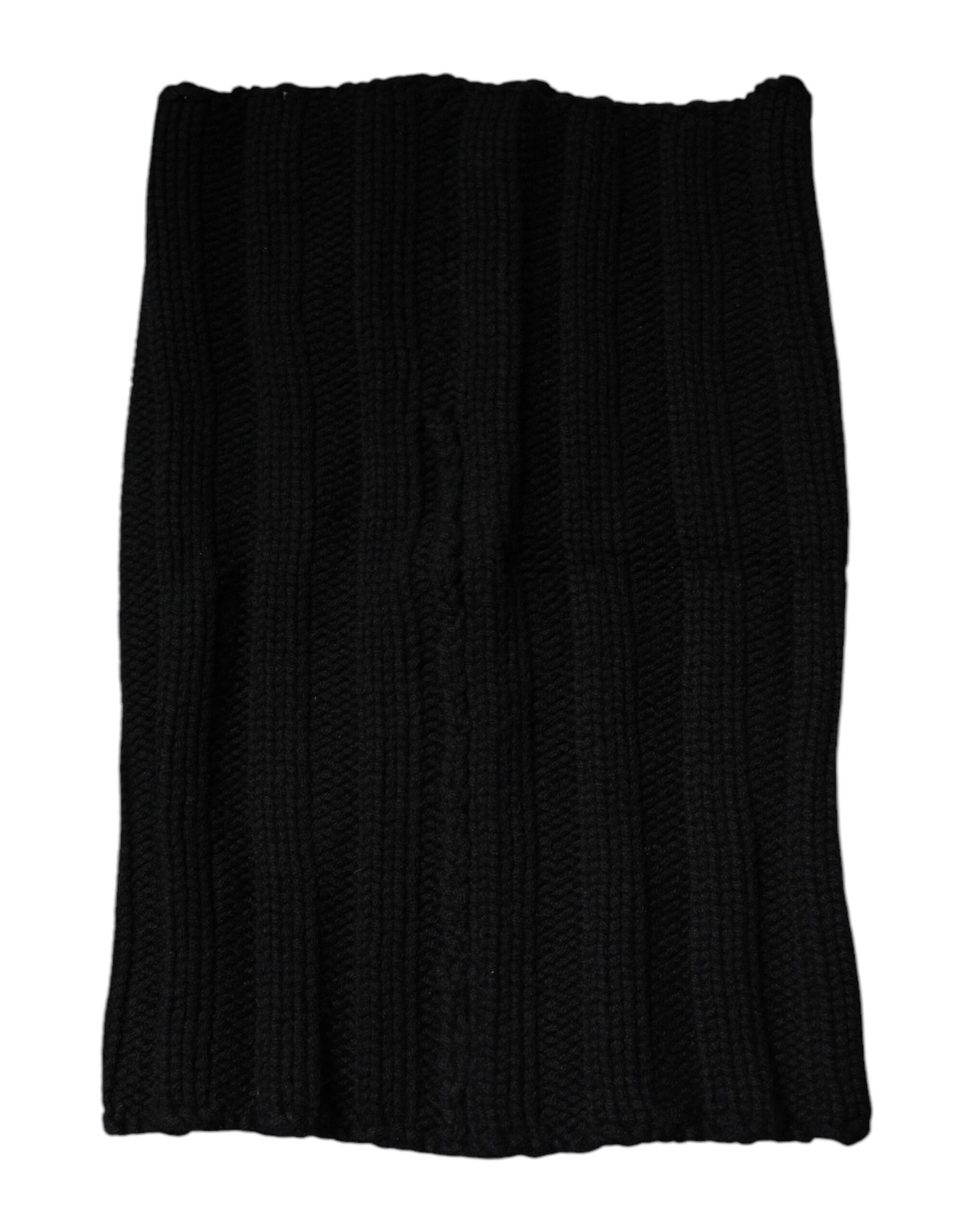 Black Cashmere Knitted Neck Warmer Foulard Scarf