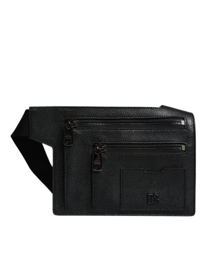 Messenger Crossbody de piel de becerro negra