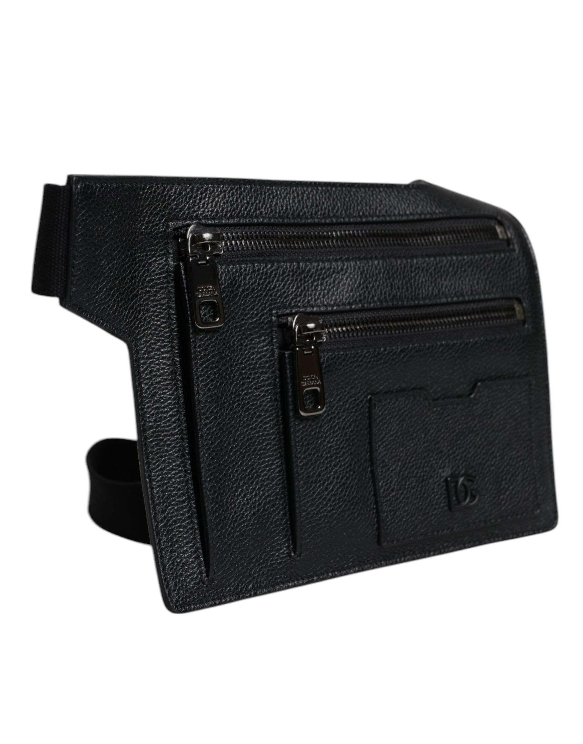 Messenger Crossbody de piel de becerro negra
