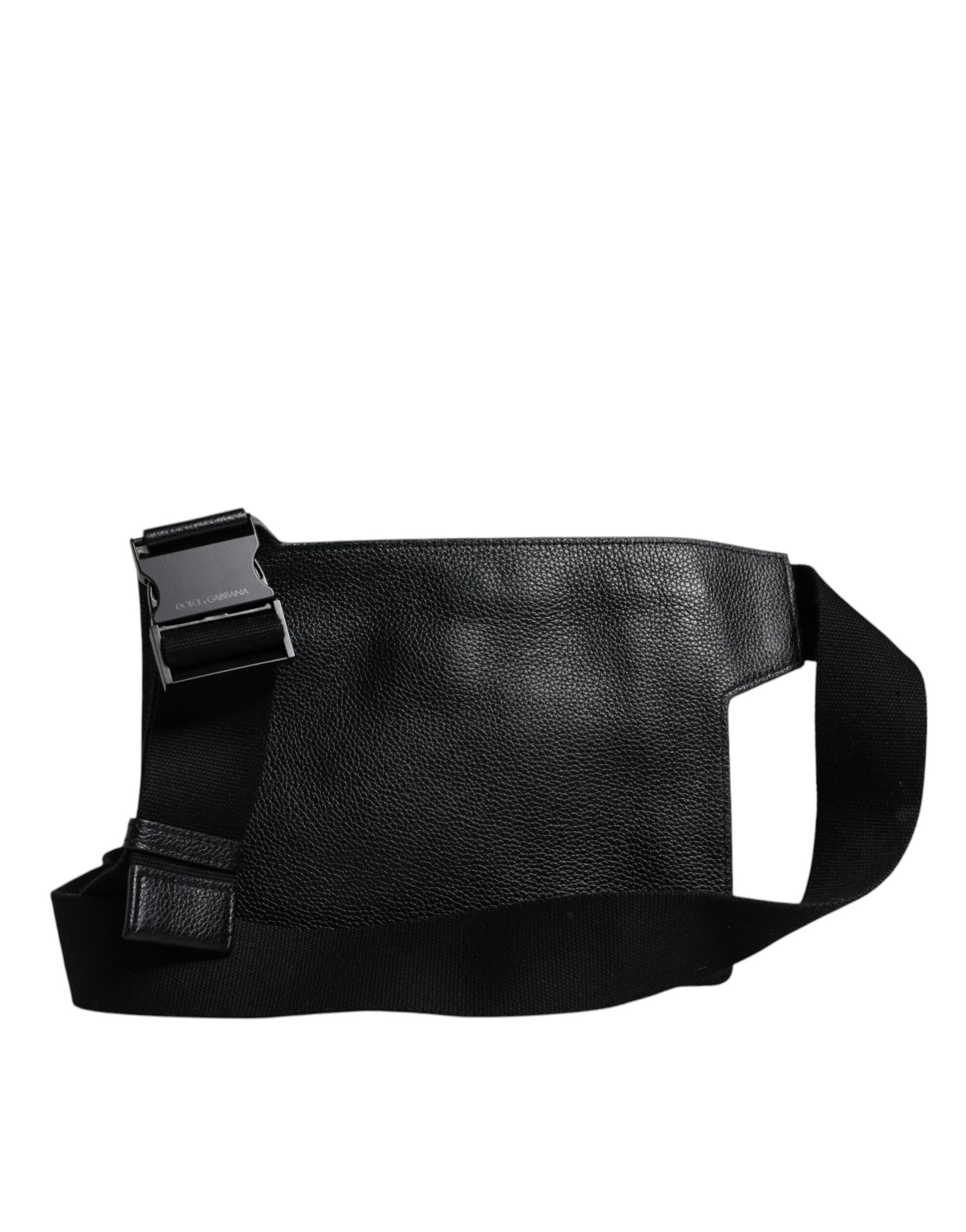 Messenger Crossbody de piel de becerro negra