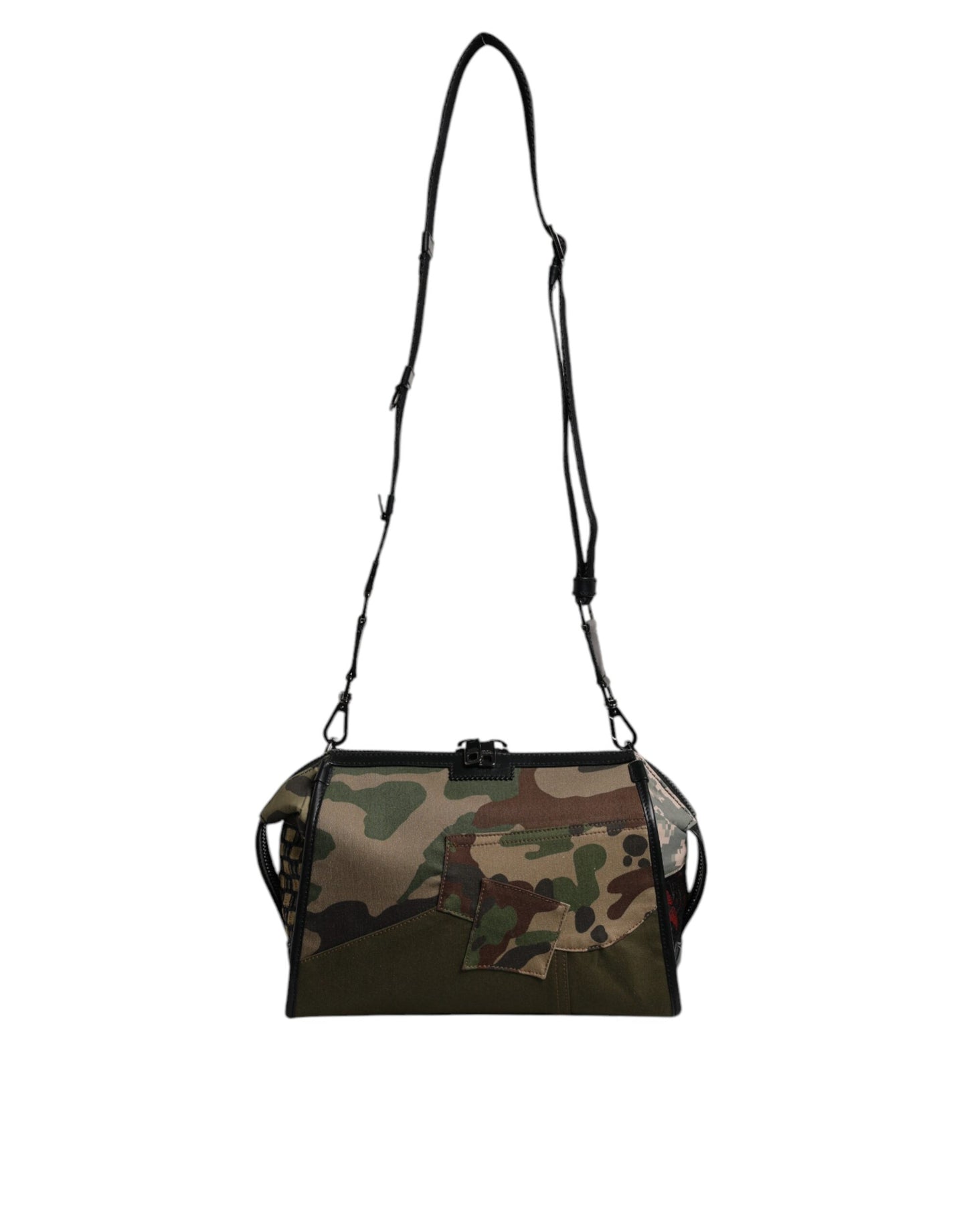 Multicolor Camouflage Patchwork Crossbody Bag