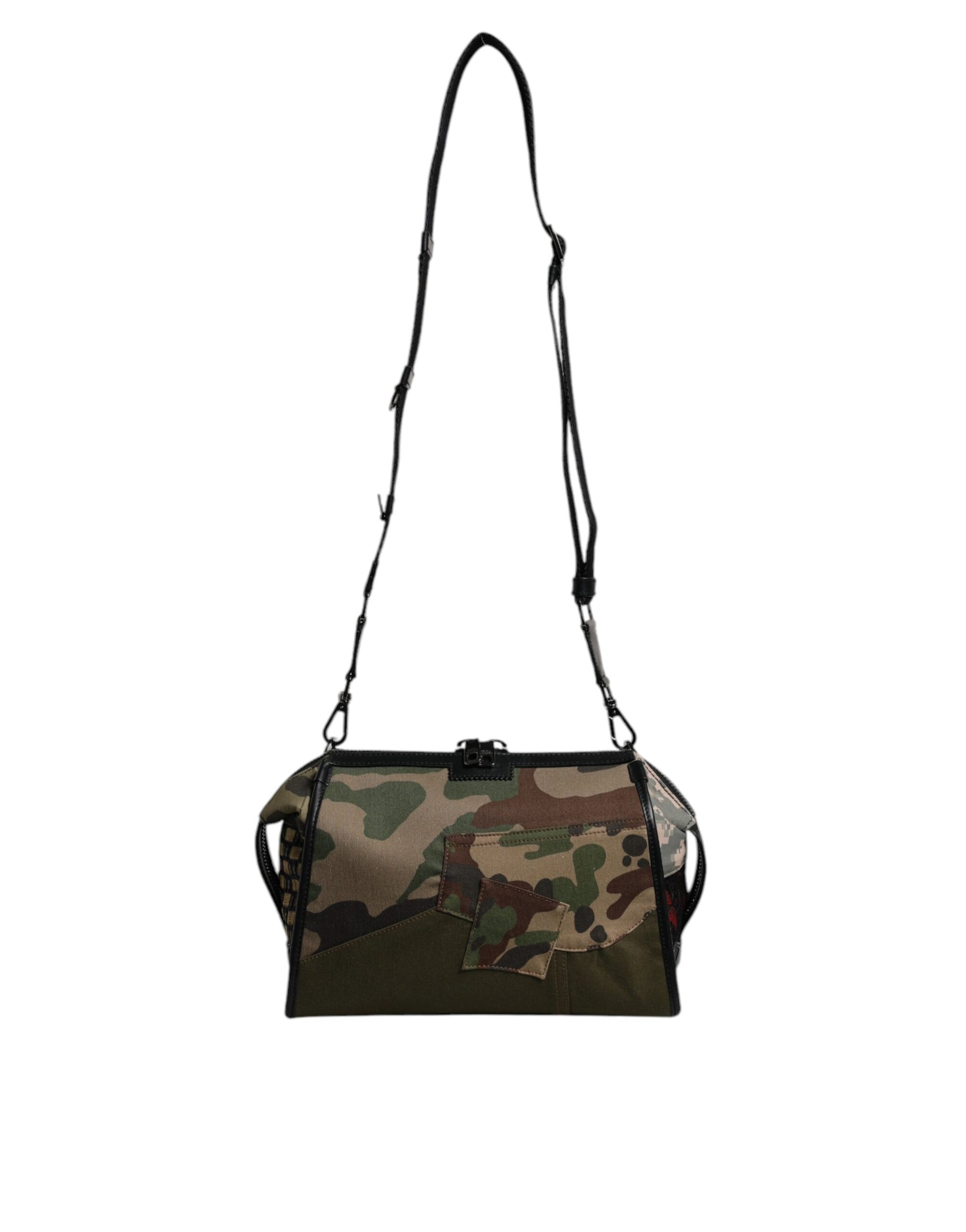 Multicolor Camouflage Patchwork Crossbody Bag