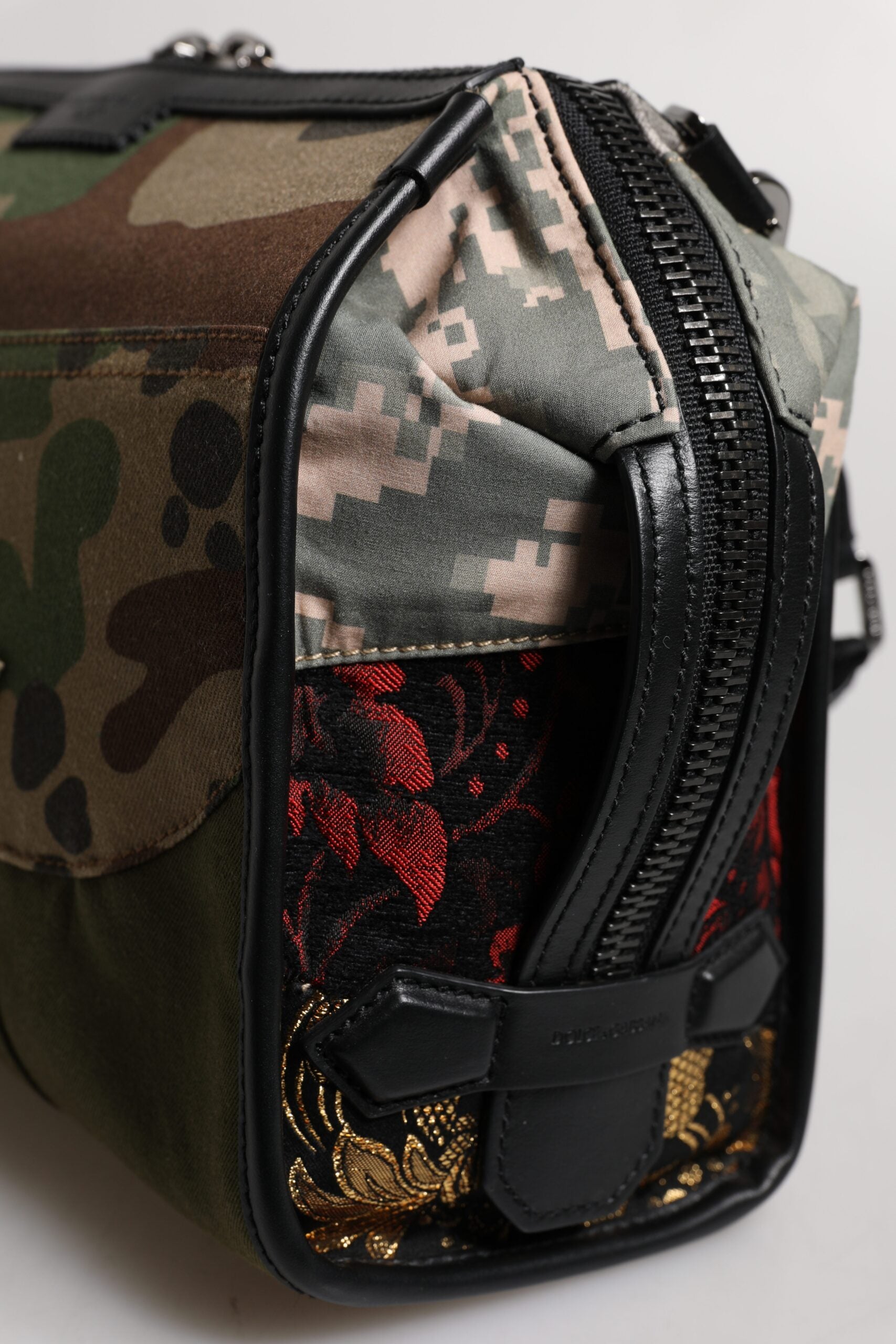 Multicolor Camouflage Patchwork Crossbody Bag
