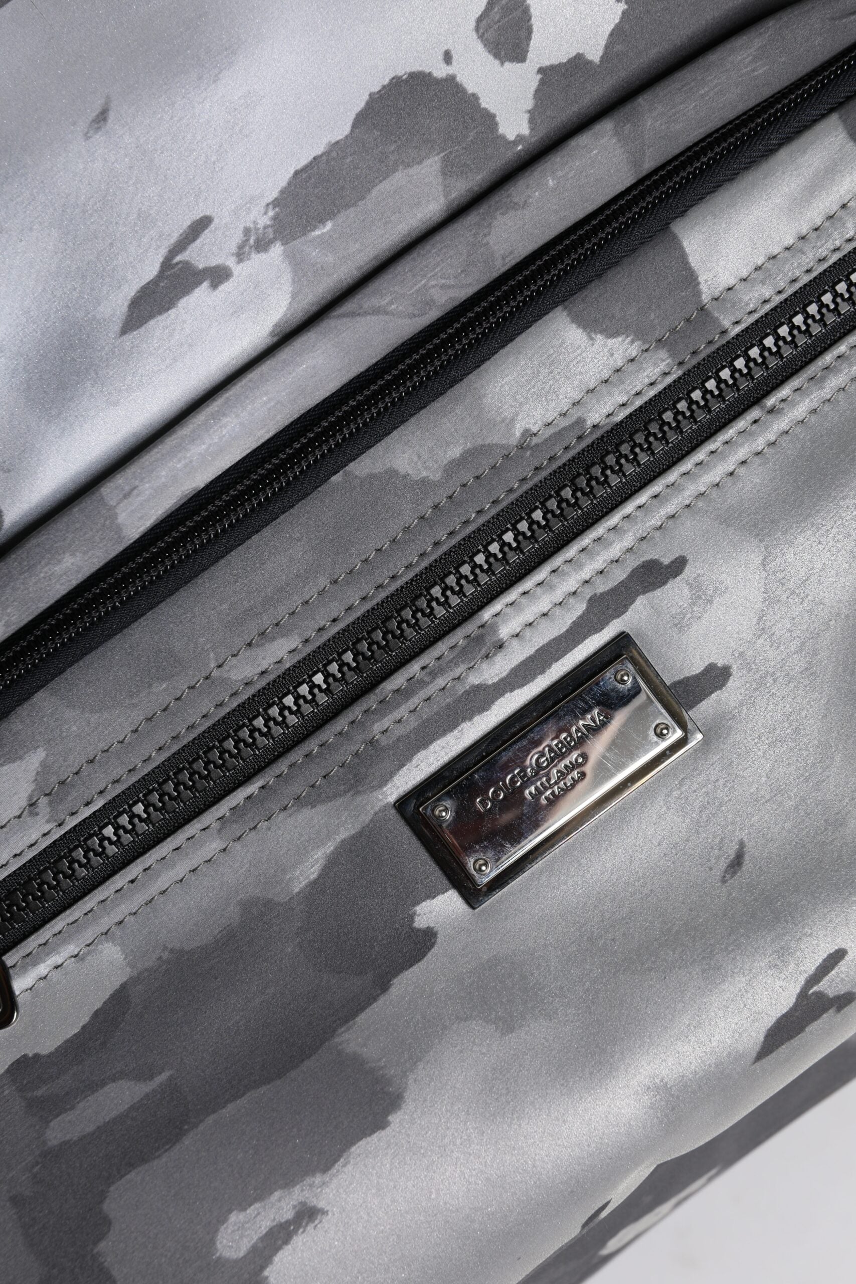 Black Camouflage Shoulder Strap Logo Plaque Bag