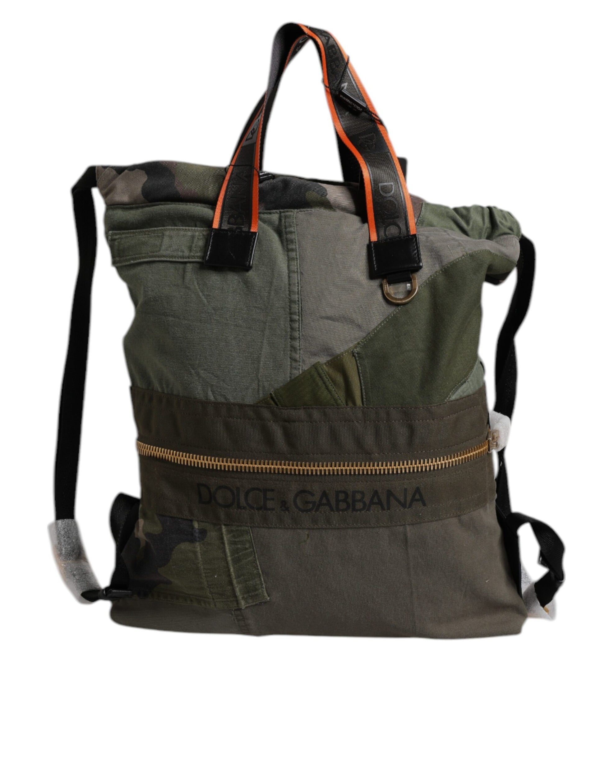 Bolsa mochila mochila patchwork verde militar