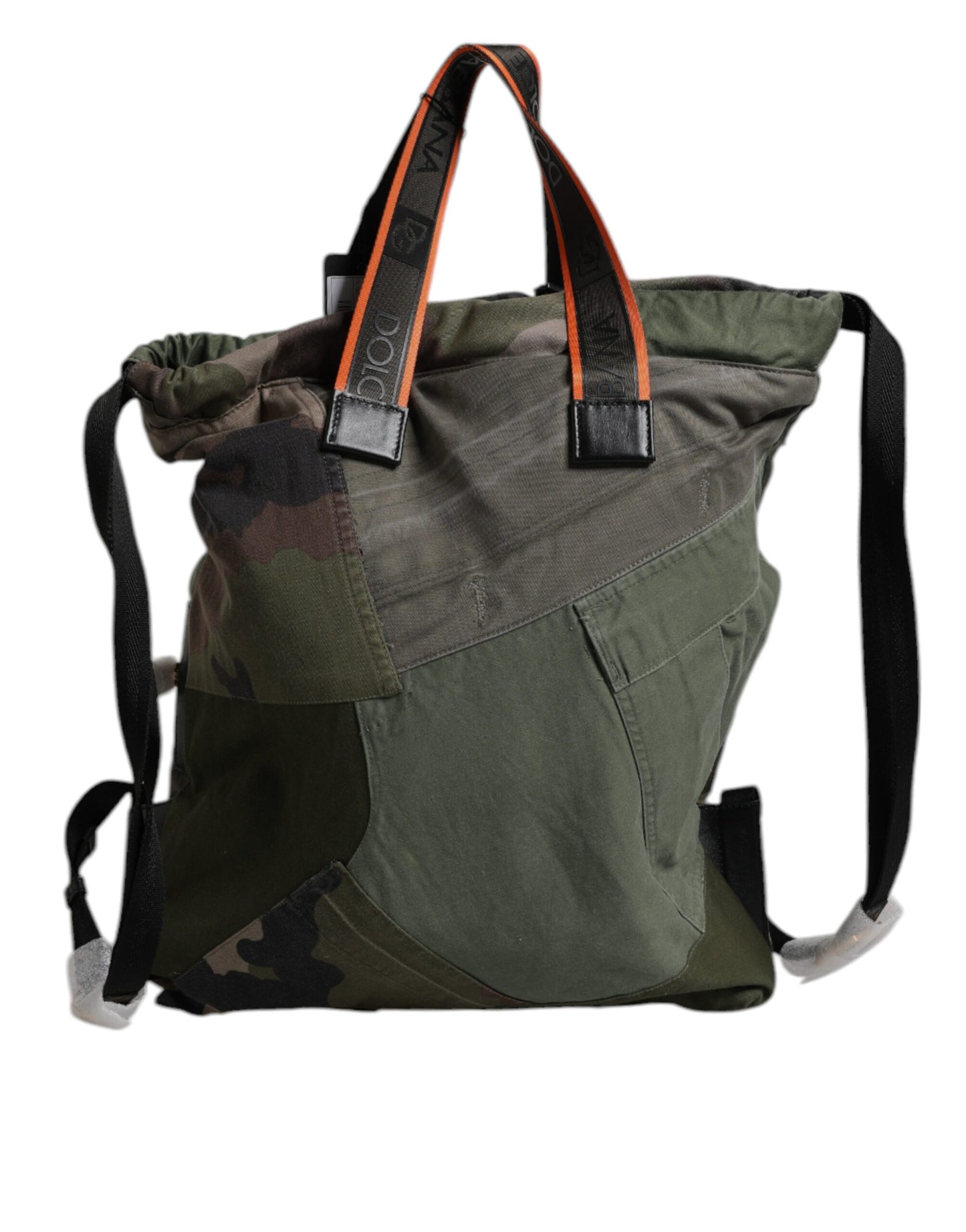 Bolsa mochila mochila patchwork verde militar