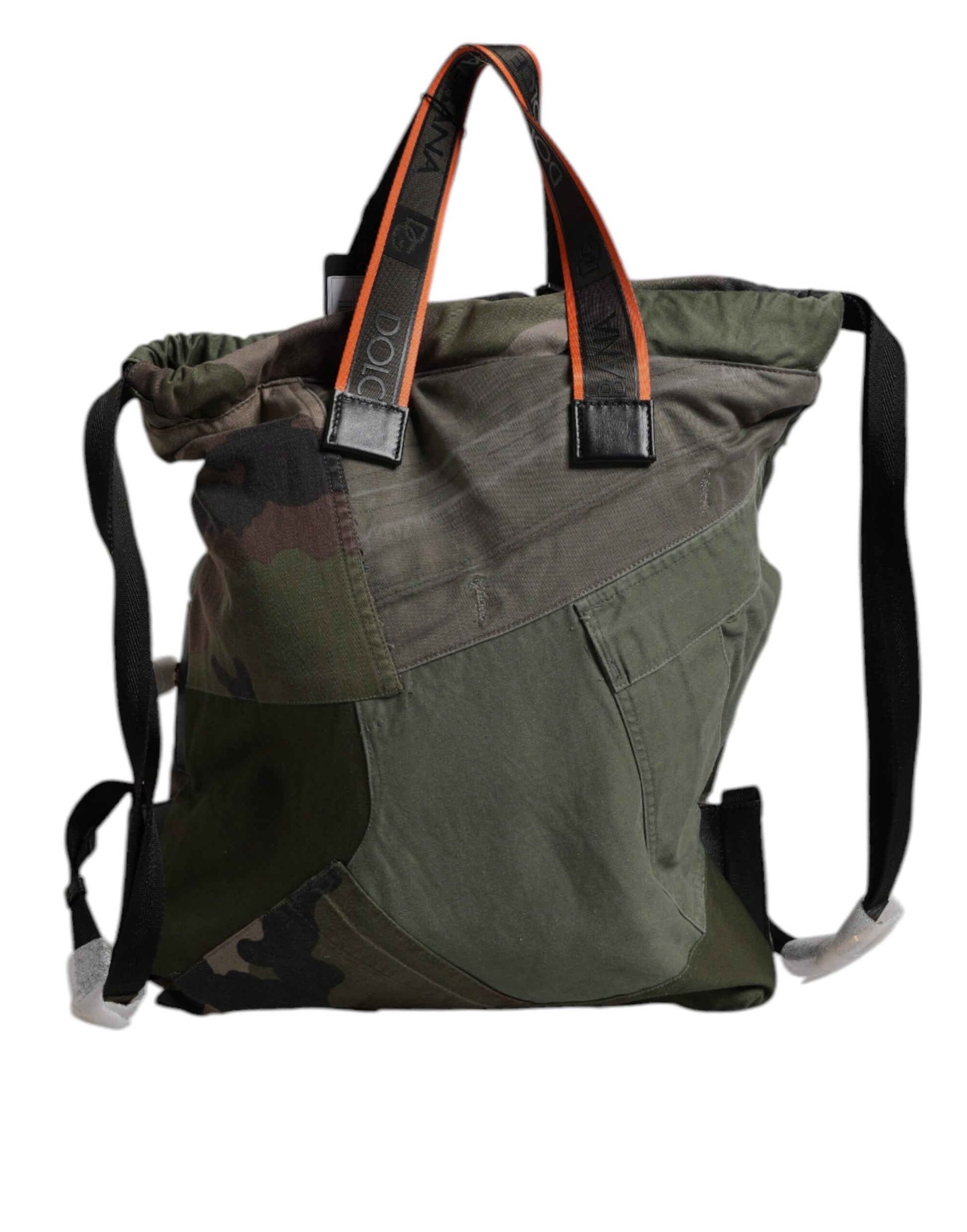 Bolsa mochila mochila patchwork verde militar