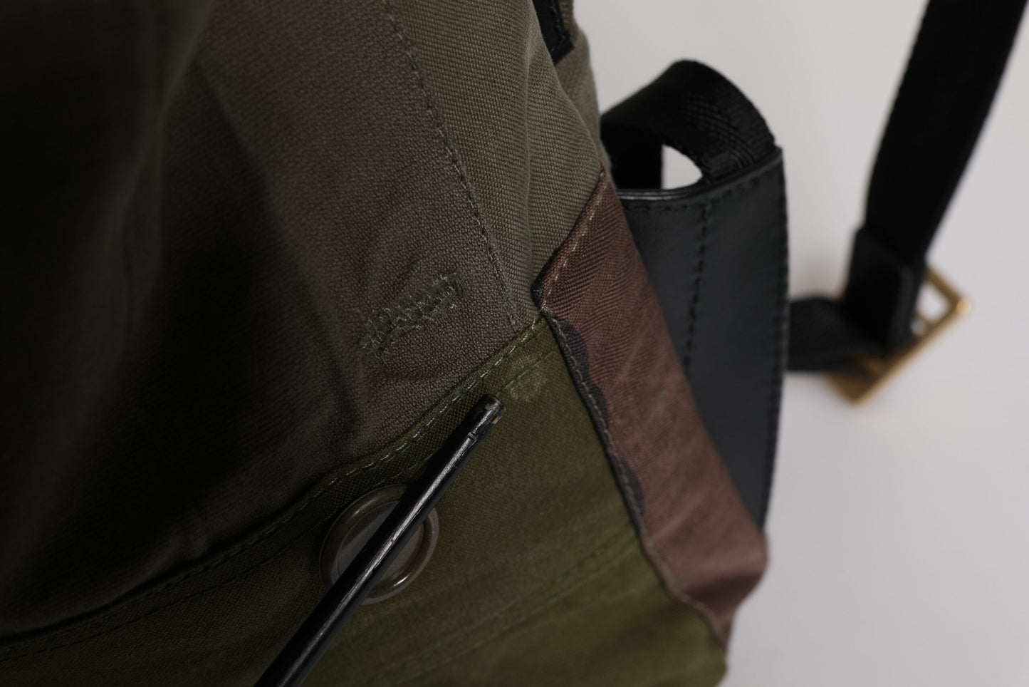 Bolsa mochila mochila patchwork verde militar
