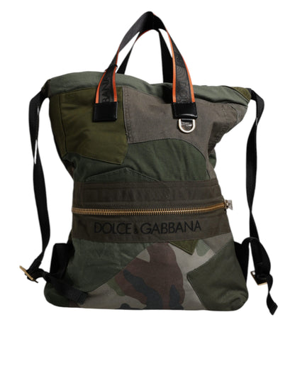Bolsa mochila mochila patchwork verde militar