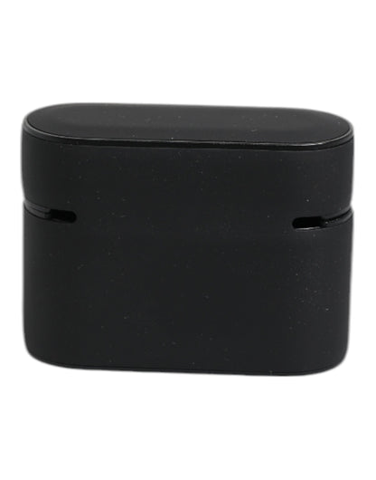Black Orange Silicone Embossed Logo Airpods Case