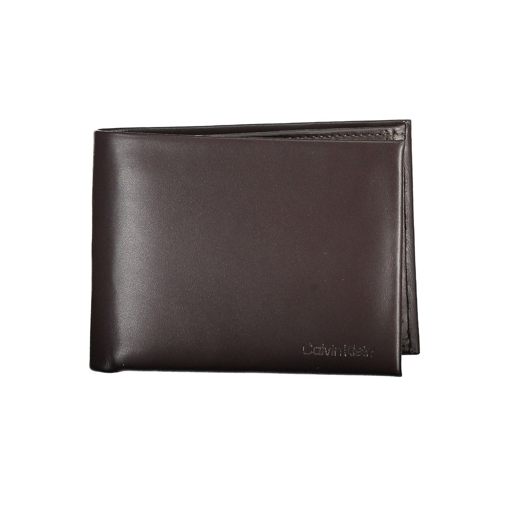 Cartera de hombre de piel marrón