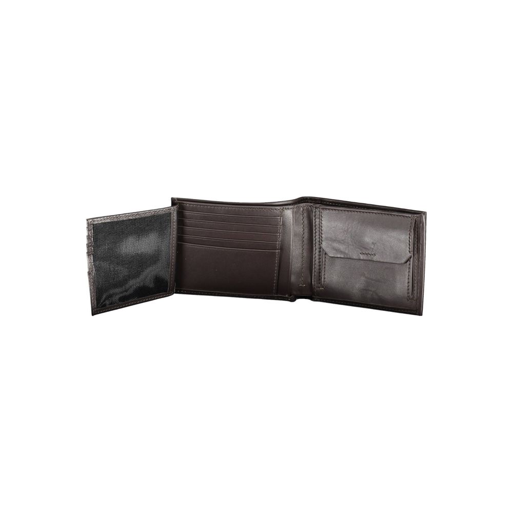 Cartera de hombre de piel marrón