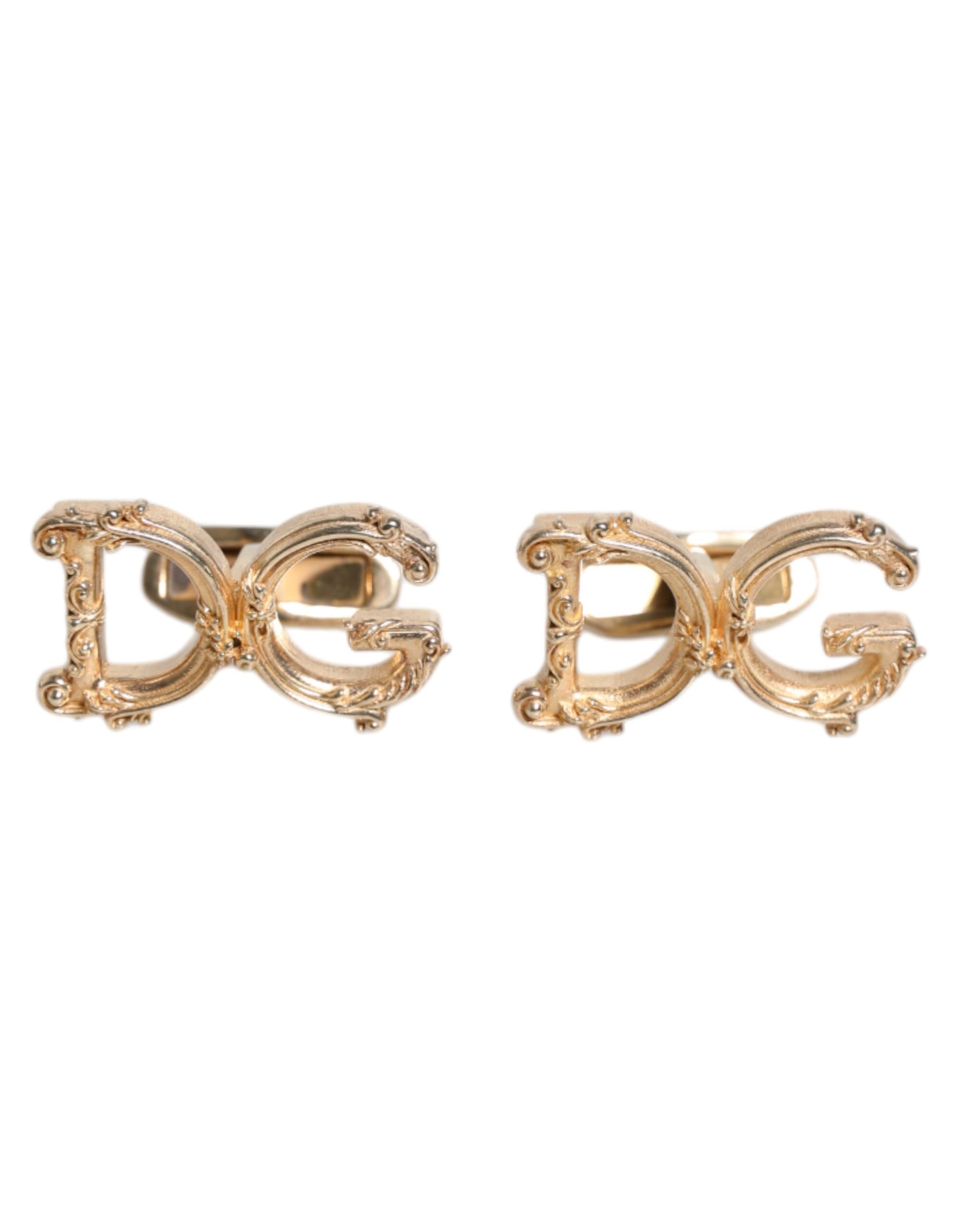 Gold Tone 925 Sterling Silver DG Logo Cufflink