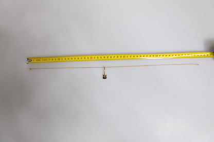Gold Tone Chain Brass Crystal Guitar Pendant Necklace