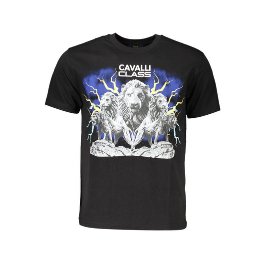 Camiseta negra de algodón para hombre