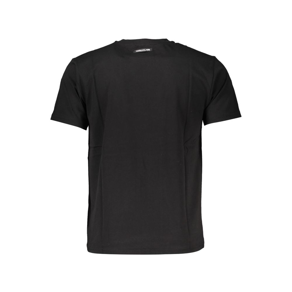 Camiseta negra de algodón para hombre