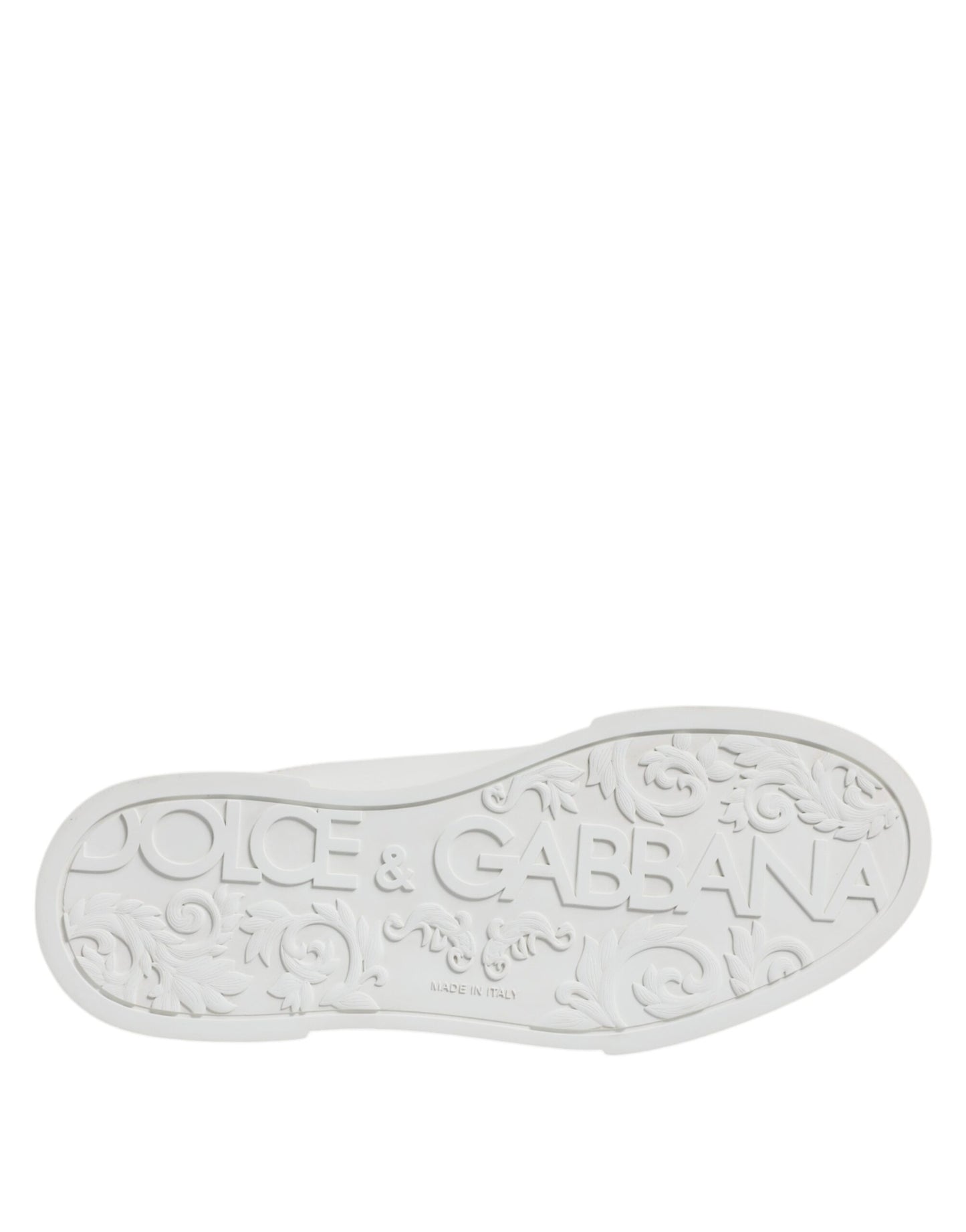 White Leather DG Logo Low Top Sneakers Shoes