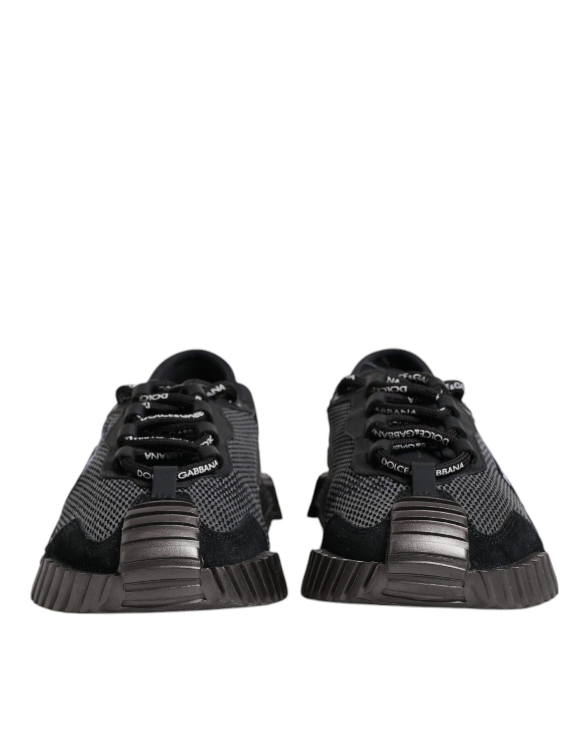 Black Silver Logo Low Top Men Sneakers Shoes