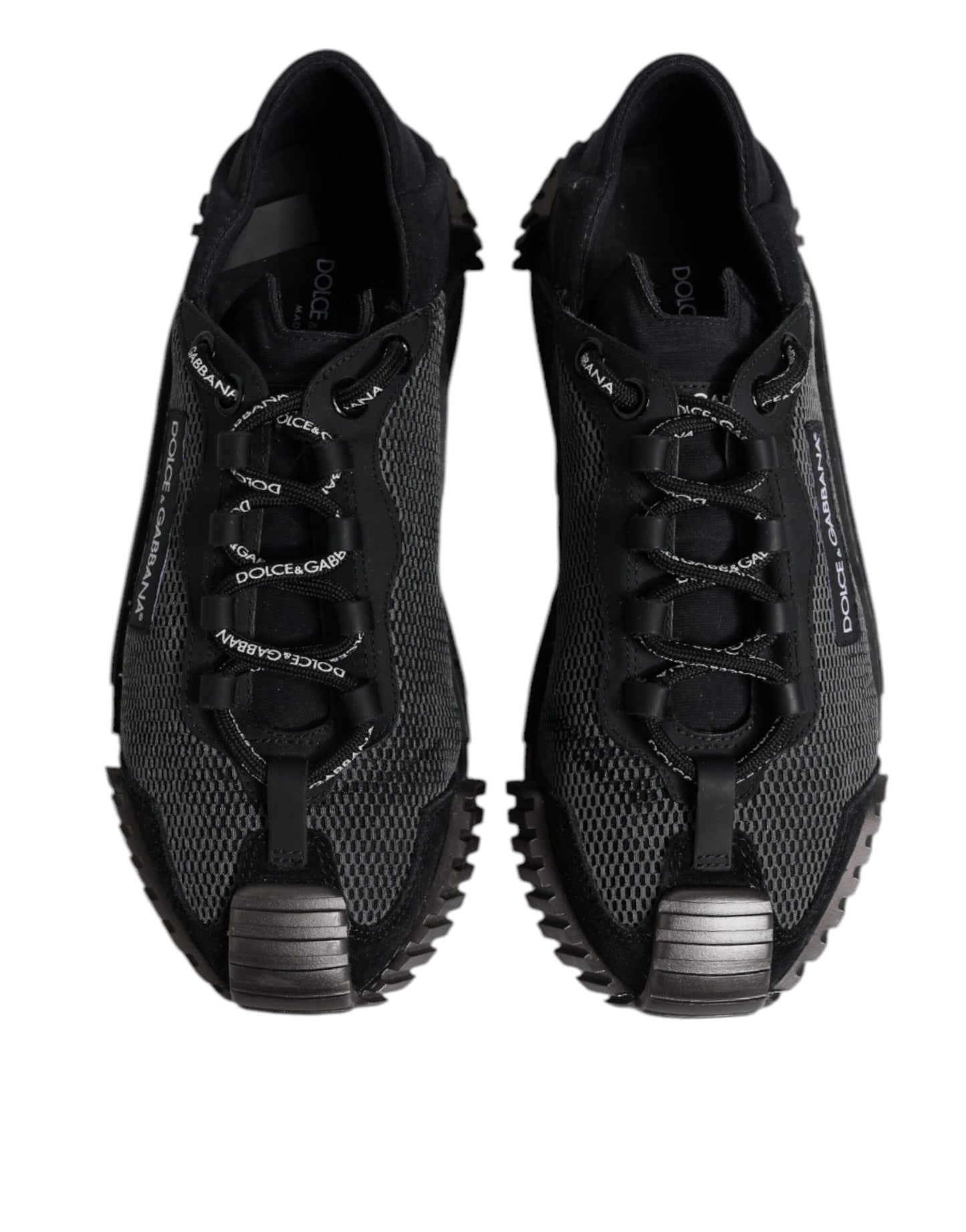 Black Silver Logo Low Top Men Sneakers Shoes