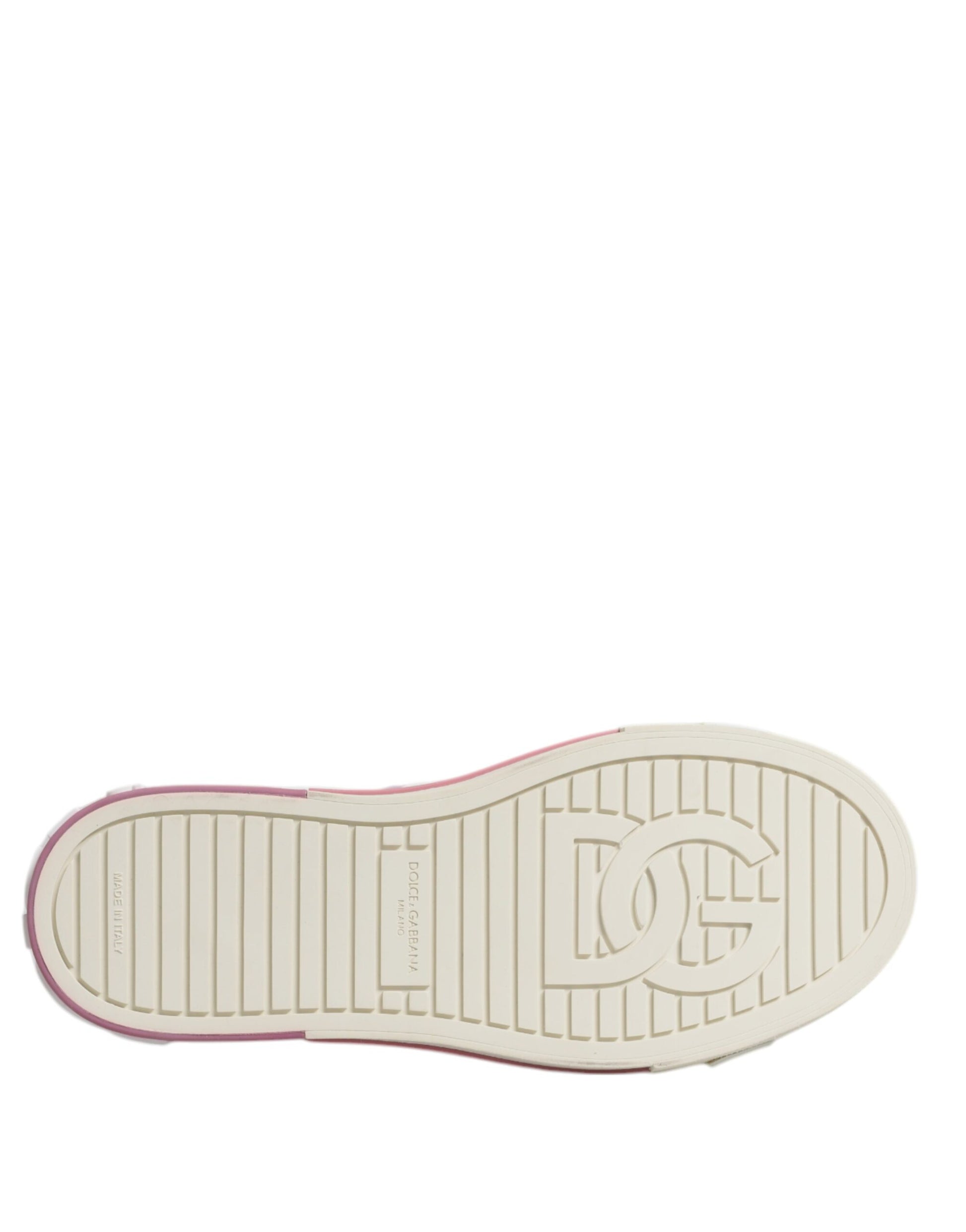 White Pink Leather Low Top Sneakers Shoes