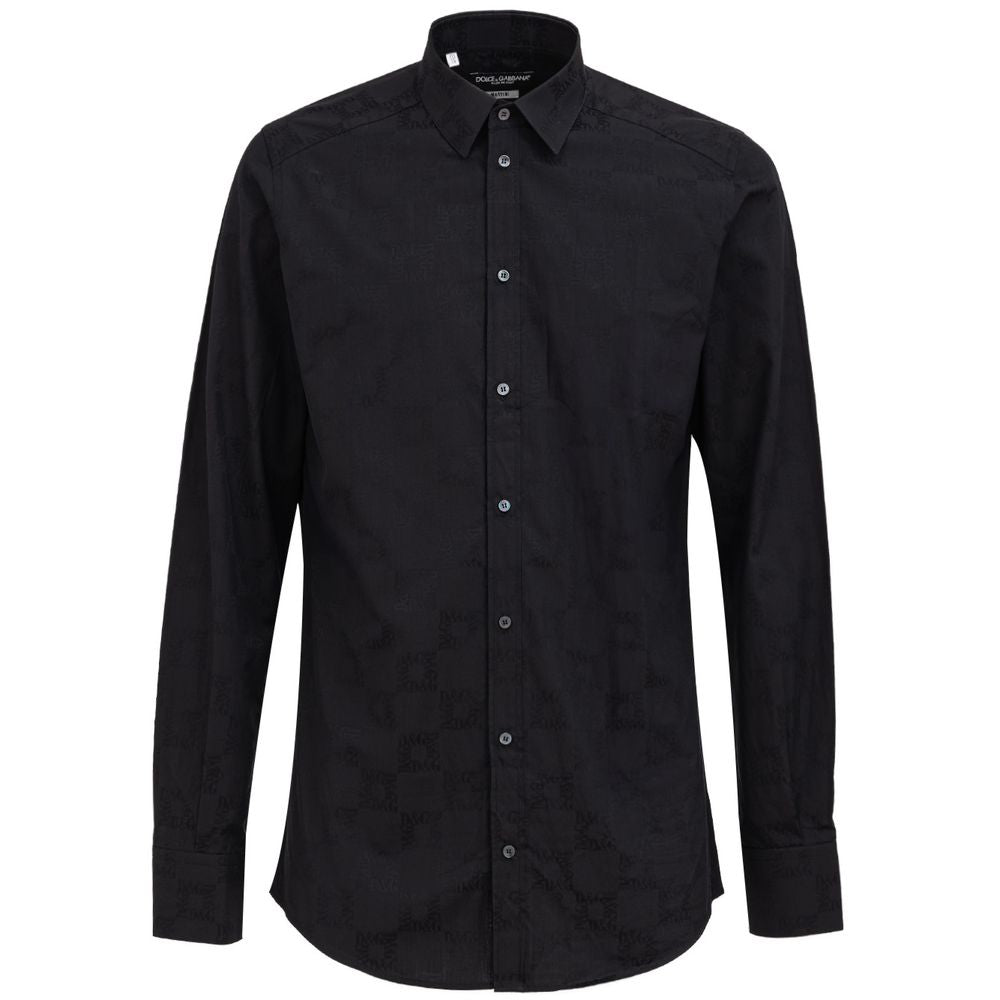 Camisa negra de algodón