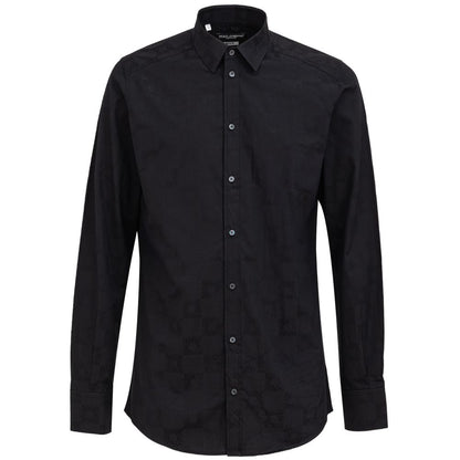 Camisa negra de algodón
