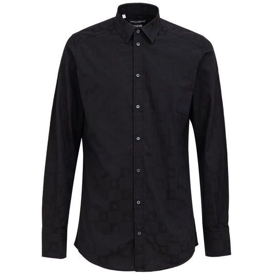 Camisa negra de algodón