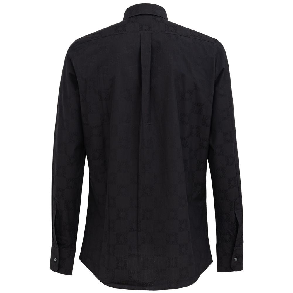 Camisa negra de algodón