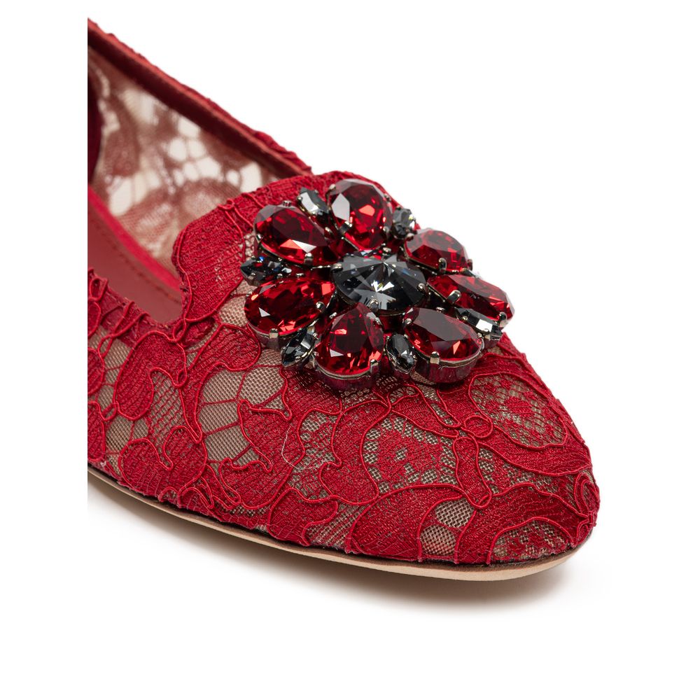 Red Viscose Ballet Flat