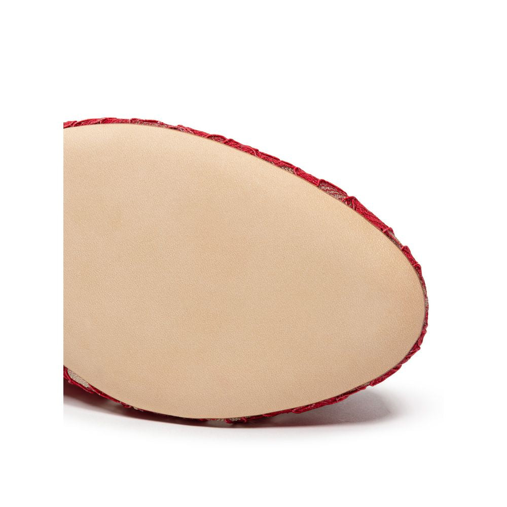 Red Viscose Ballet Flat