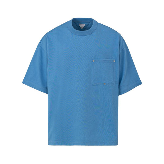 Camiseta azul de algodón