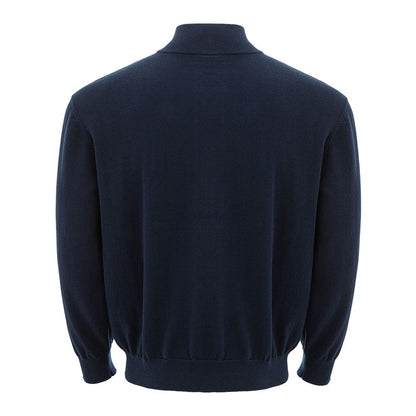 Jersey azul de algodón