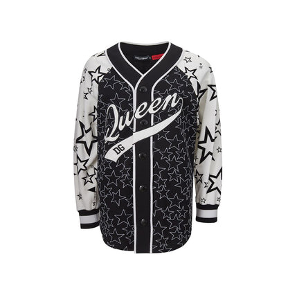 Elegante jersey negro de algodón para mujer