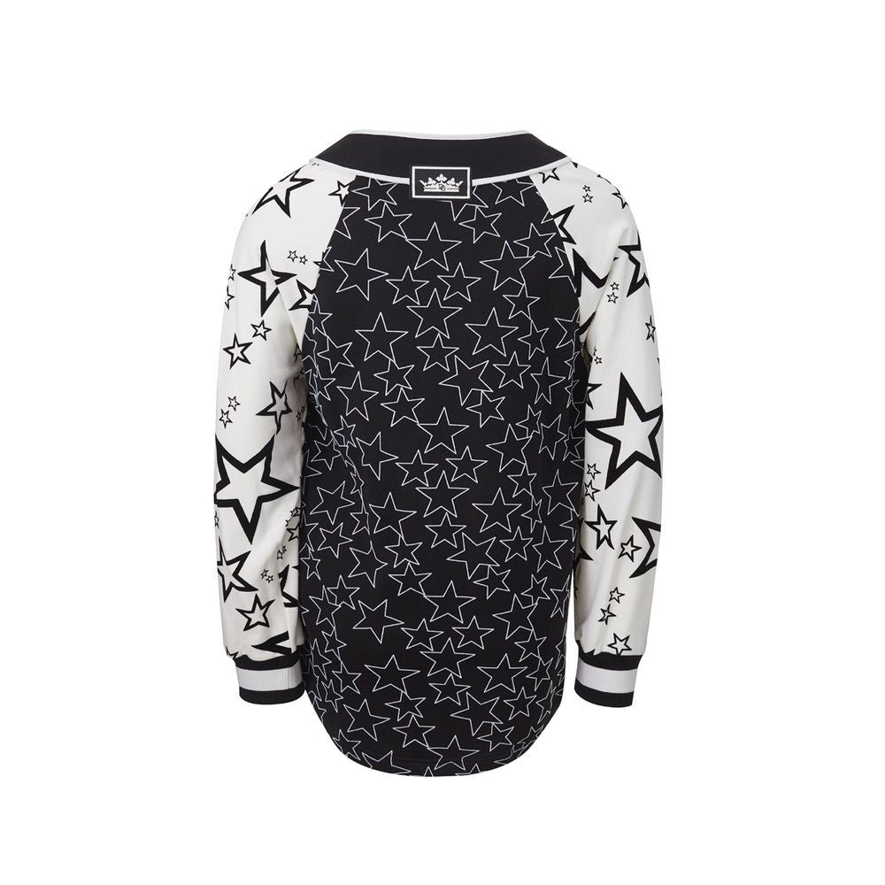 Elegante jersey negro de algodón para mujer