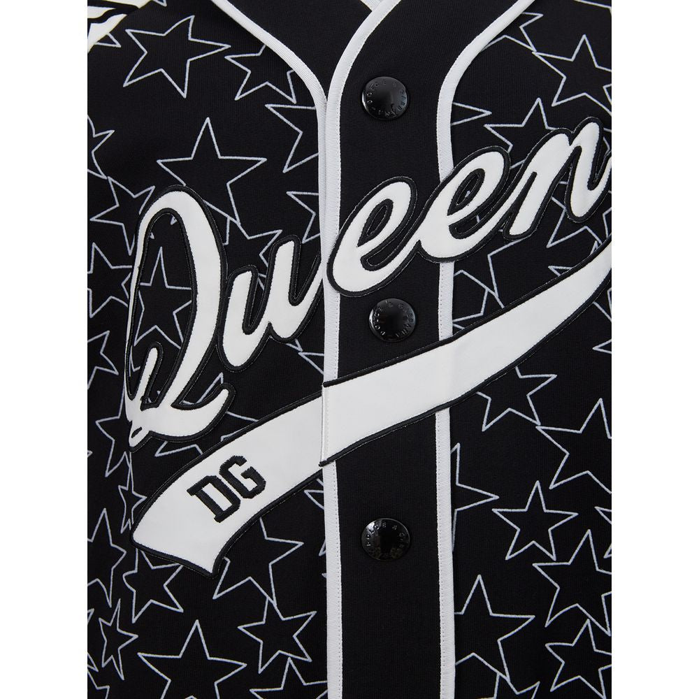 Elegante jersey negro de algodón para mujer