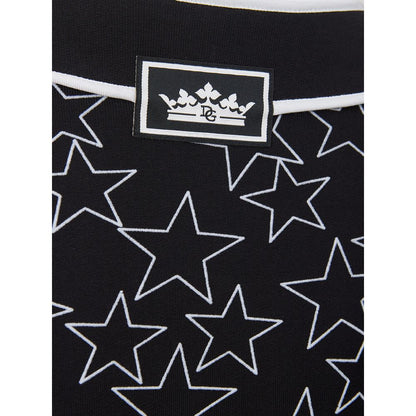 Elegante jersey negro de algodón para mujer