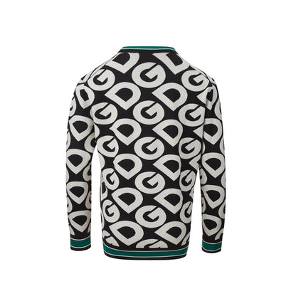 Elegante jersey negro de algodón para un estilo sofisticado