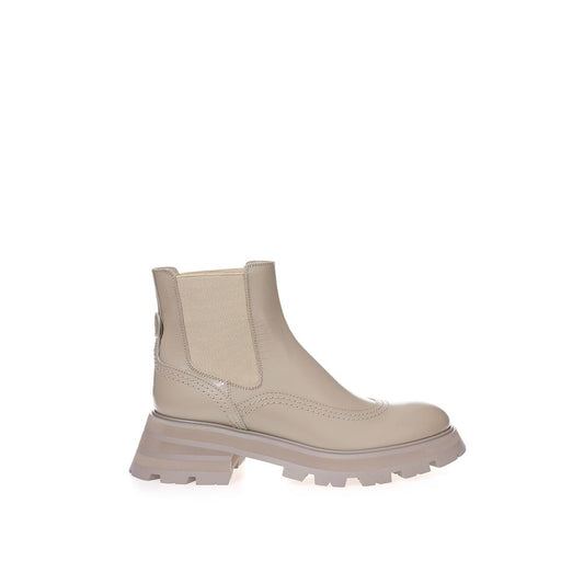 Gray Leather Boot