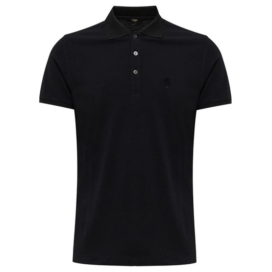 Polo de algodón negro